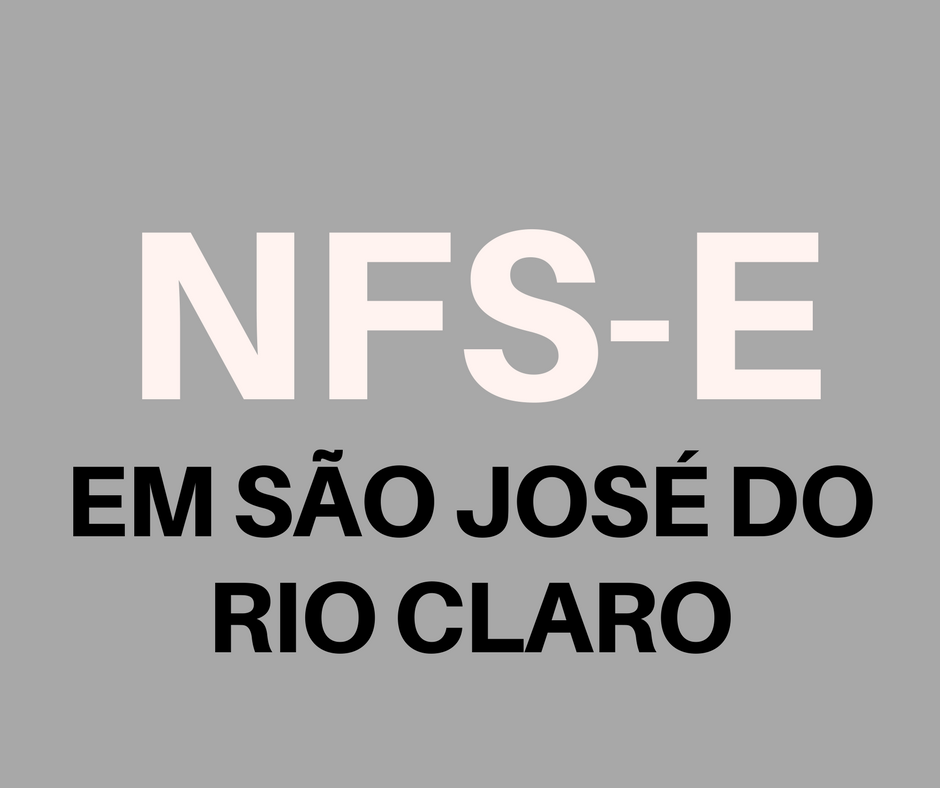 emitir NFS-e em São José do Rio Claro