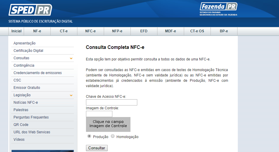 Consulta NFC-e Paraná Consulta NFC-e Paraná